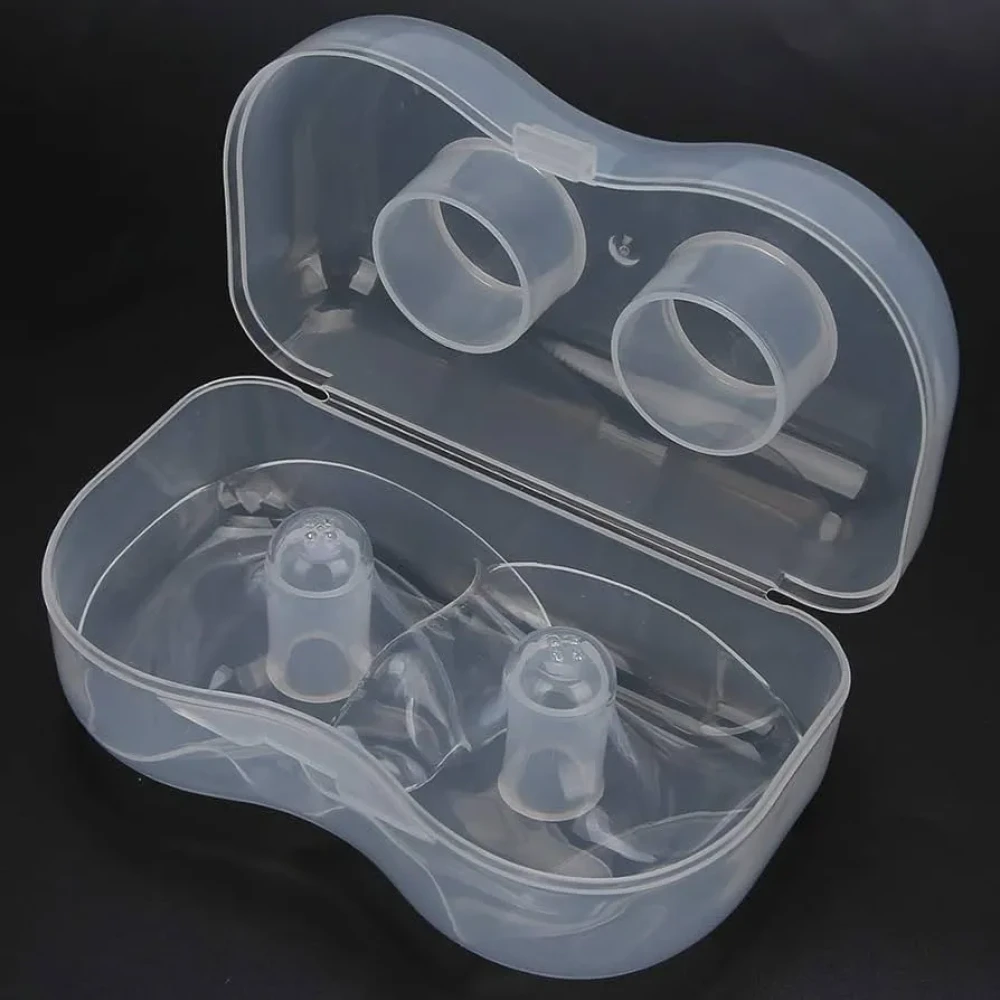 2 Piece Nipple Shield with Carrying Box BreastFeeding Nipple 1box