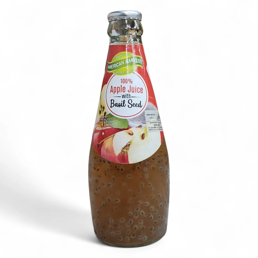 American Harvest Apple Juice With Basil Seed 290ml