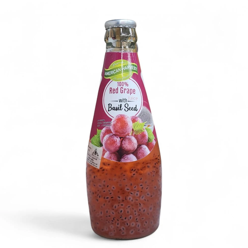 American Harvest Red Grape Juice With Basil Seed 290ml