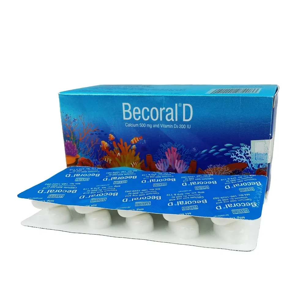 Becoral D 500mg+200 IU Tablet