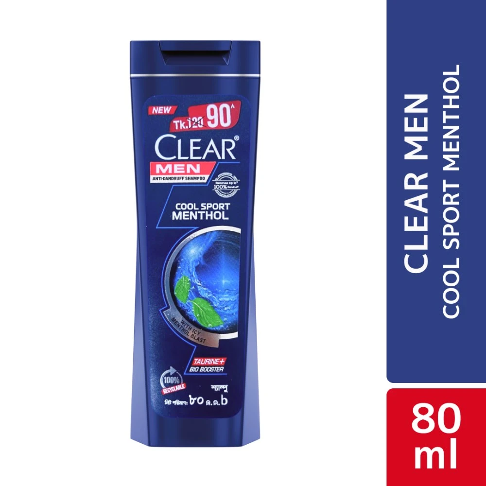 Clear Cool Sport Menthol Shampoo 80ml