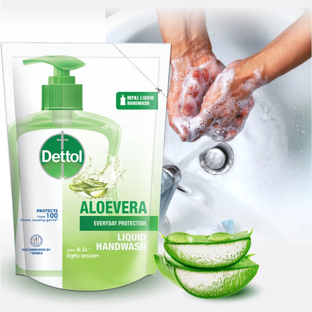 Dettol Aloe Vera Refill Liquid Handwash 170ml