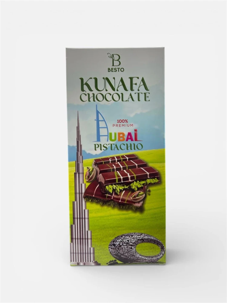 Dubai Kunafa Chocolate Pistachio 100gm