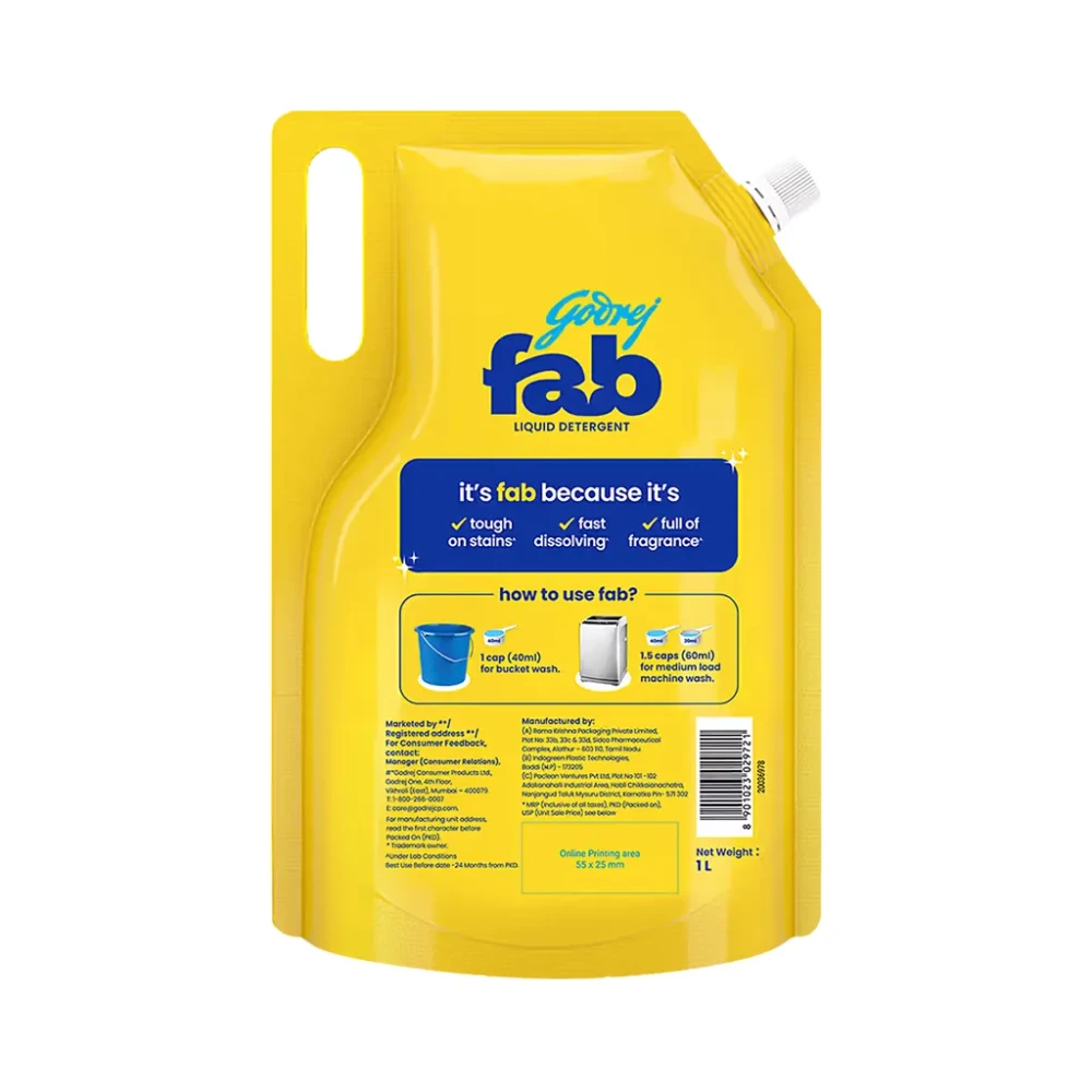 Fab Liquid Detergent 1L