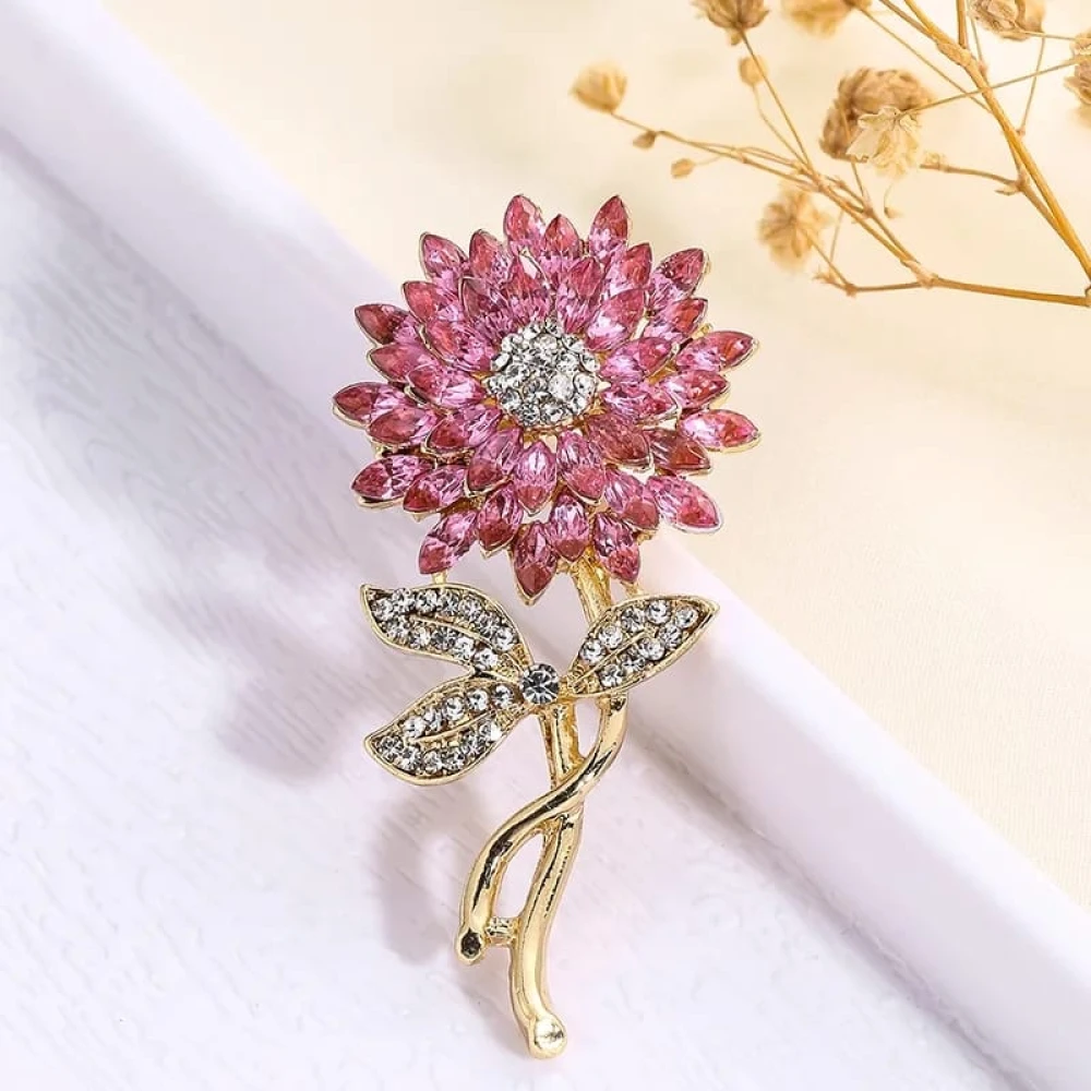 Flower Stone Hijab Pin