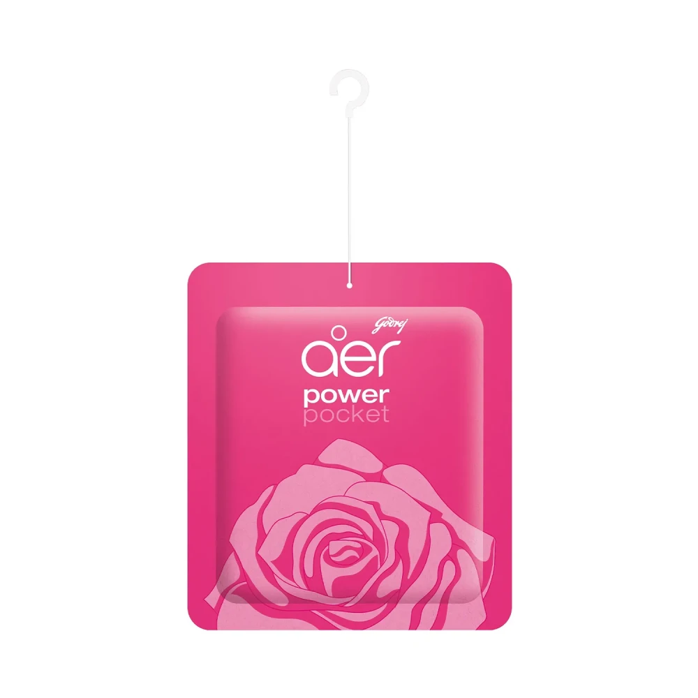 Godrej Aer Power Pocket-Rose Fresh Blossom 10gm