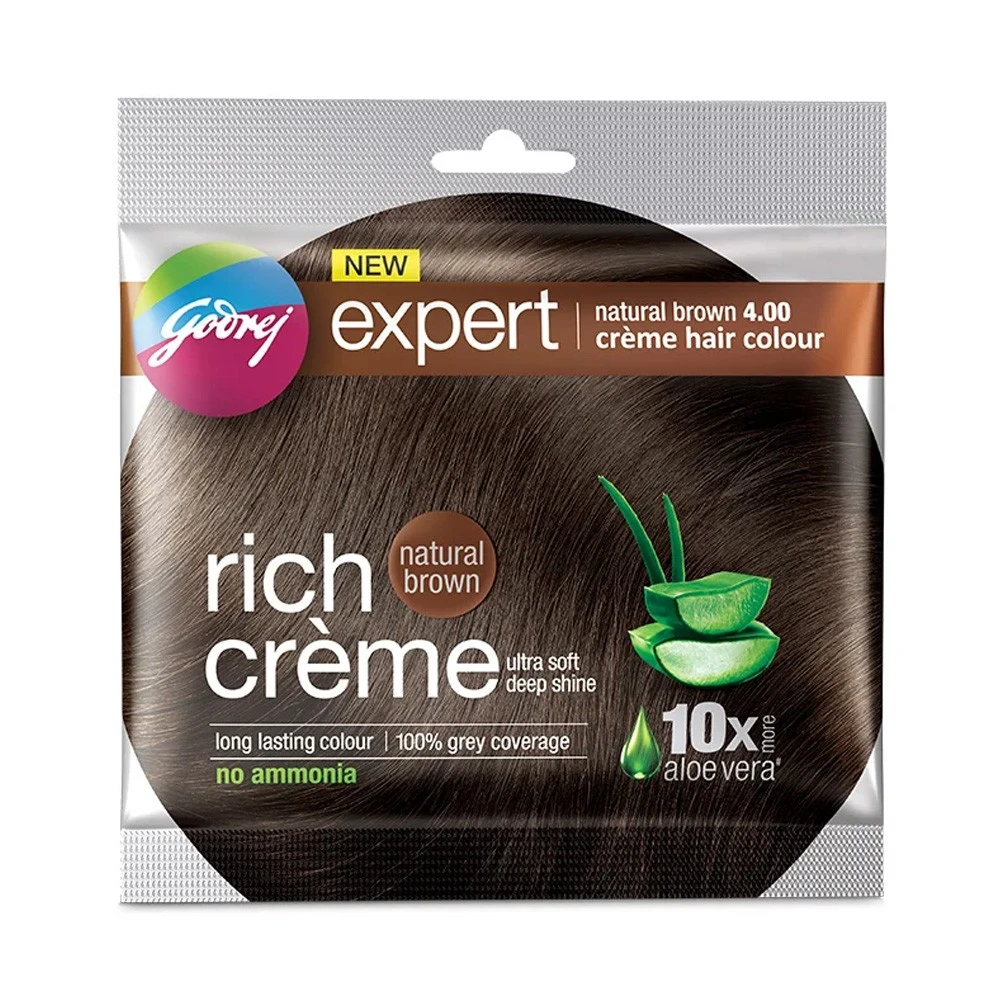 Godrej Expert Rich Creme Hair Colour Natural Brown 20g