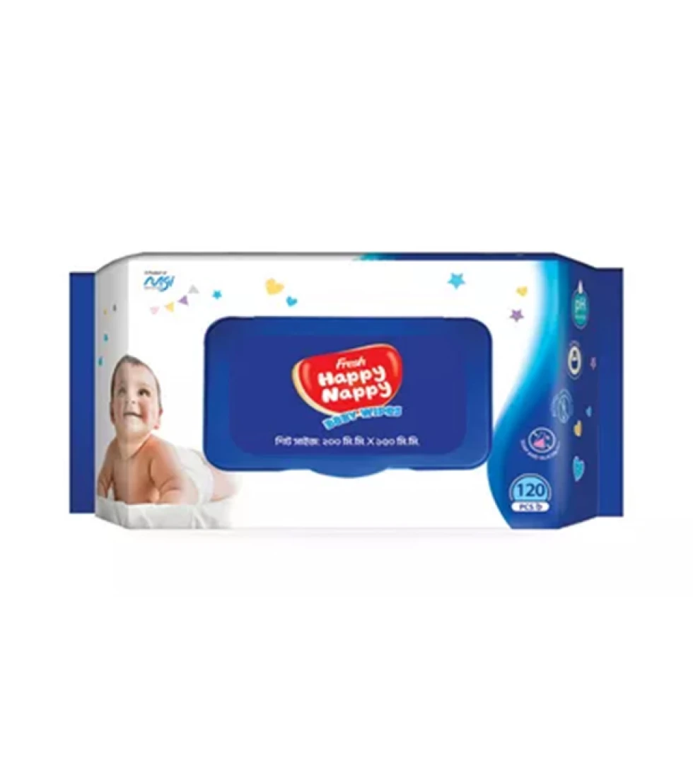Happy Nappy Baby Wipes 120pes