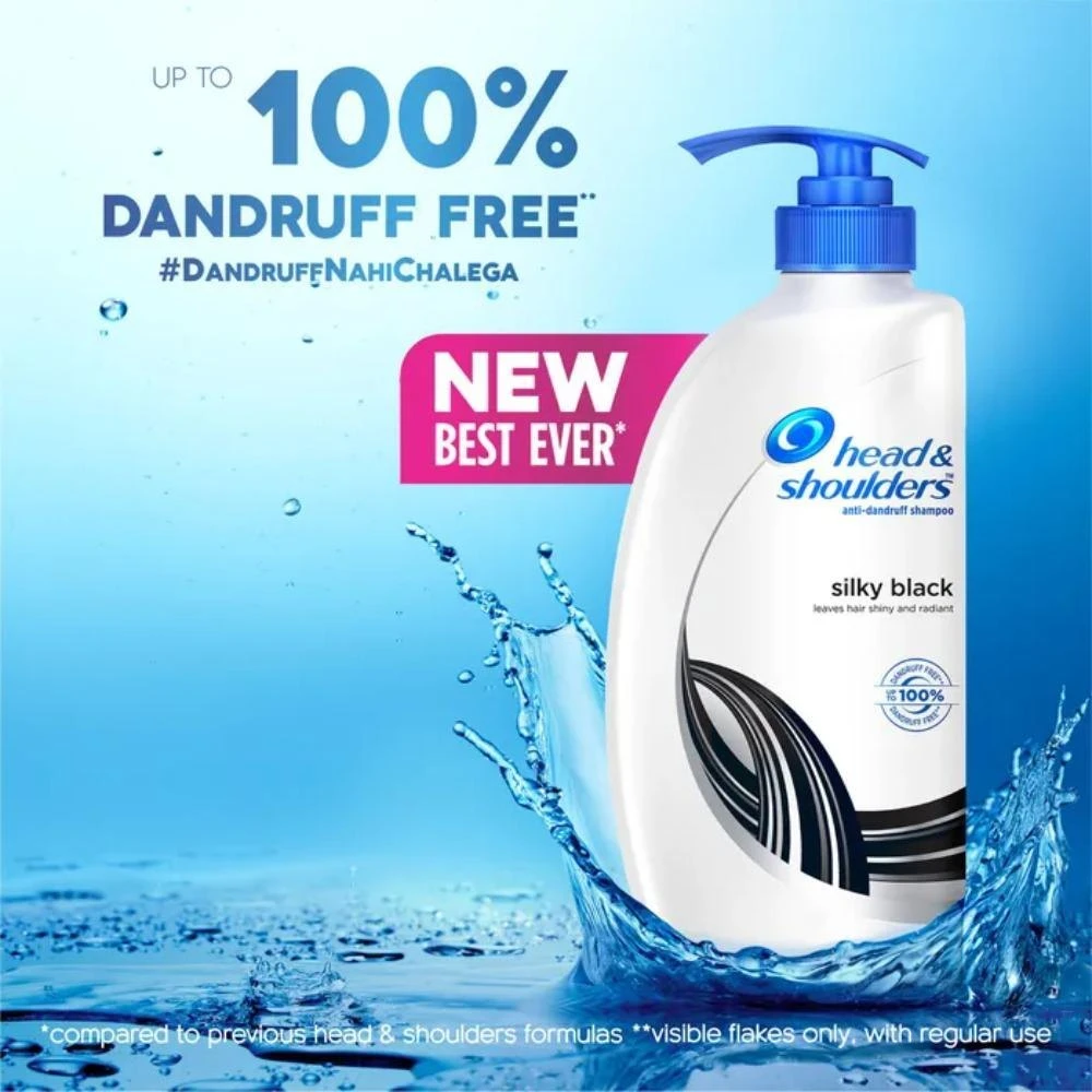 Head & Shoulders Silky Black Anti Dandruff Shampoo 650ml