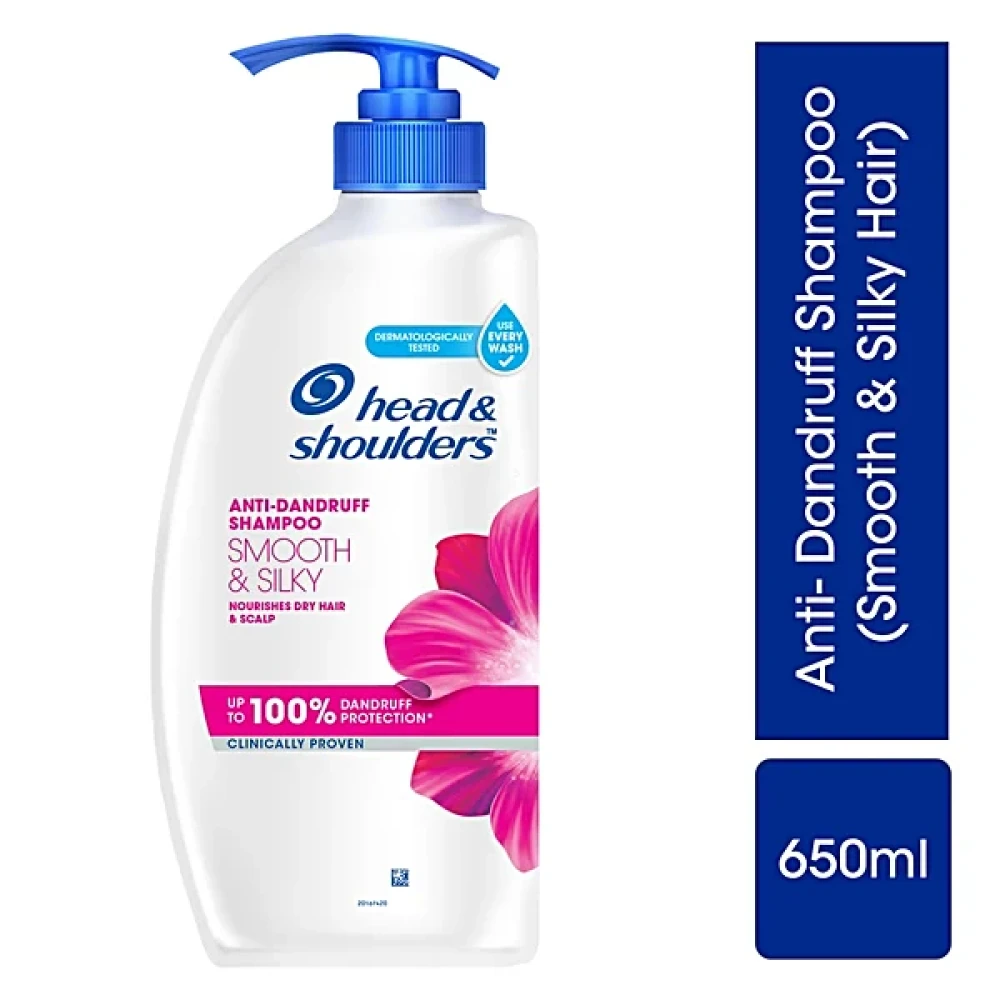 Head & Shoulders Smooth & Silky Anti-Dandruff Shampoo 650ml
