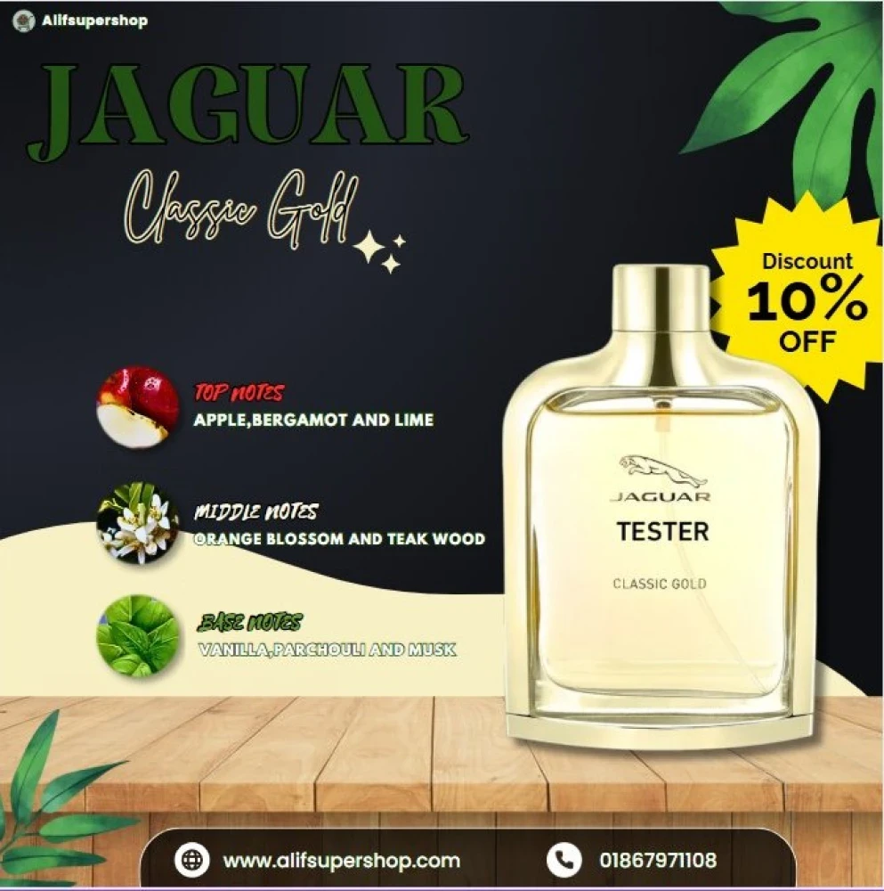 JAGUAR GOLD For Men EDT Perfume Spray 100ml
