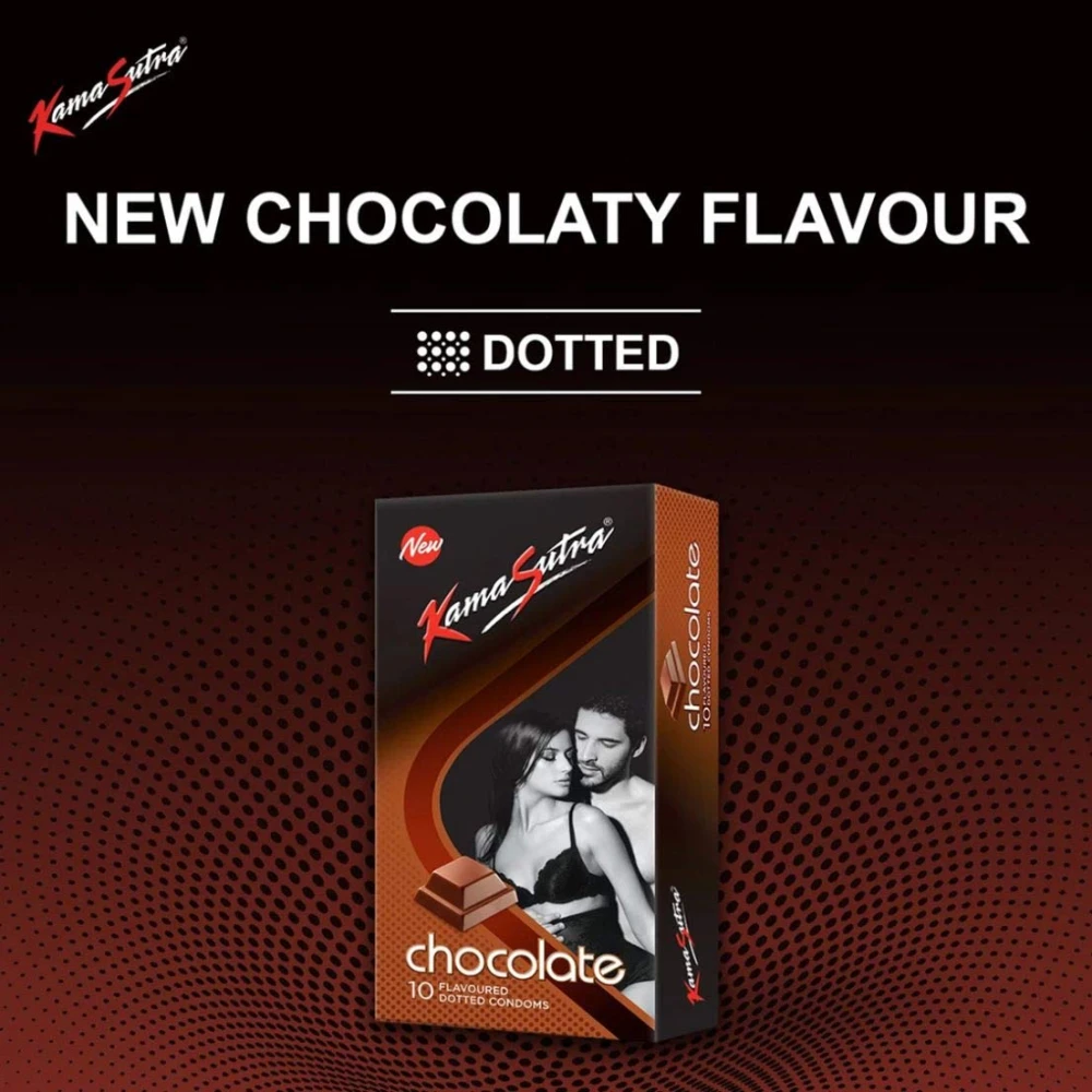 KamaSutra Chocolate Flavoured Dotted Condom 3Pcs