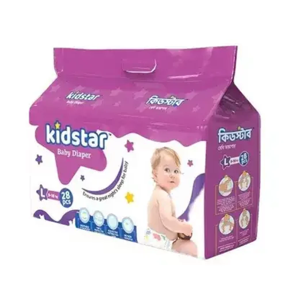 Kidstar Baby Diaper 9-18kg 28pcs