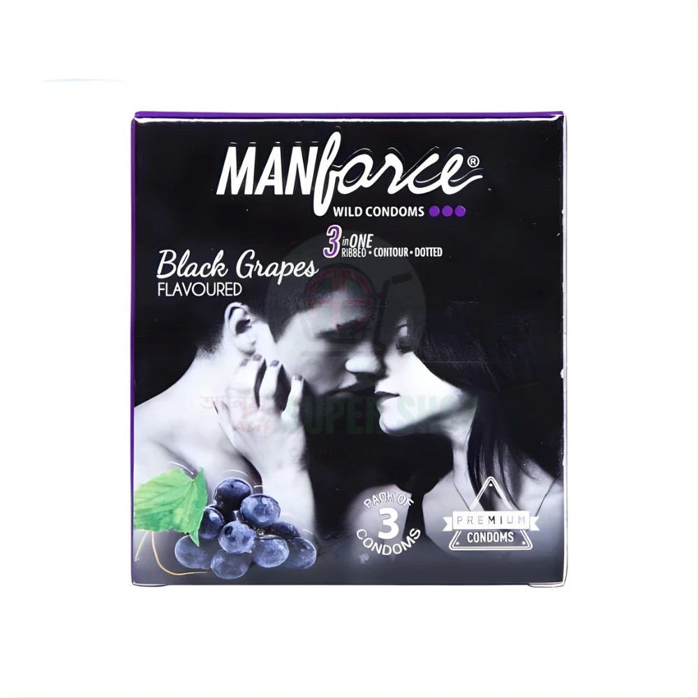 Manforce Black Grapes Flavoured 3pcs Condoms