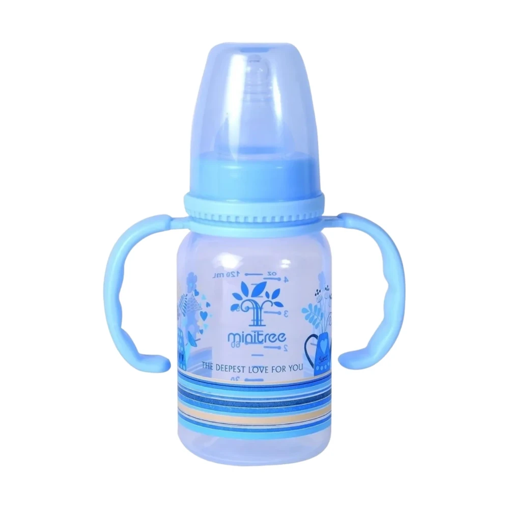 Minitree Regular Neck Feeding Botttle With Handle 120ml
