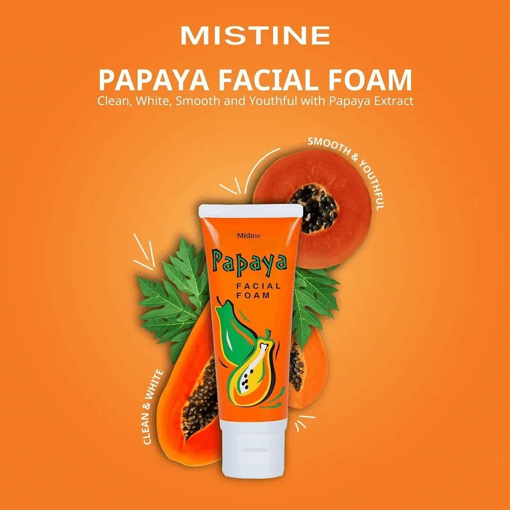 Mistine Papaya Facial Foam Face Wash 100ml