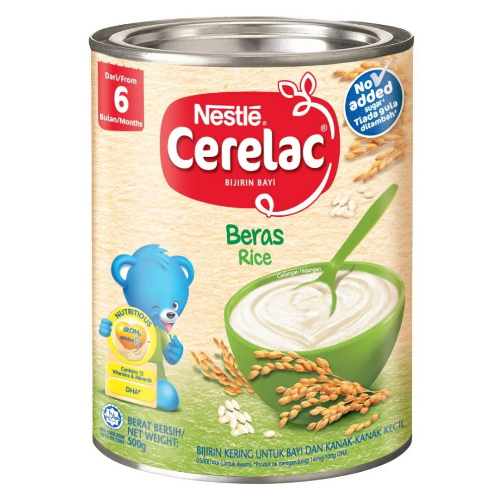 Nestle Cerelac Rice (6m+) 500g Tin