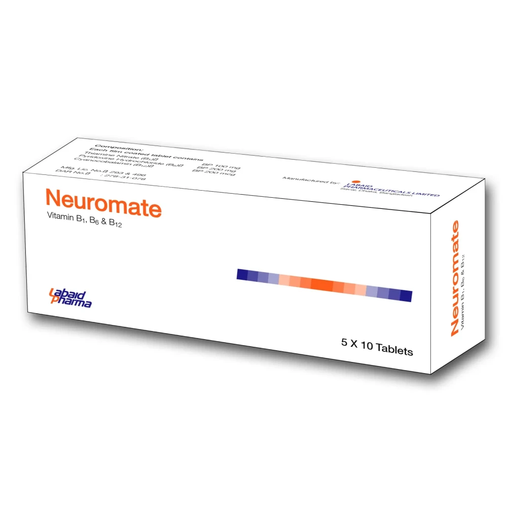 Neuromate Vitamin B1, B6 & B12 Tablet