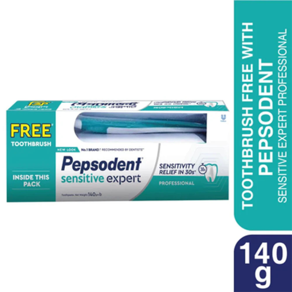 Pepsodent Sensitive Expert 140g Free Toothbrush
