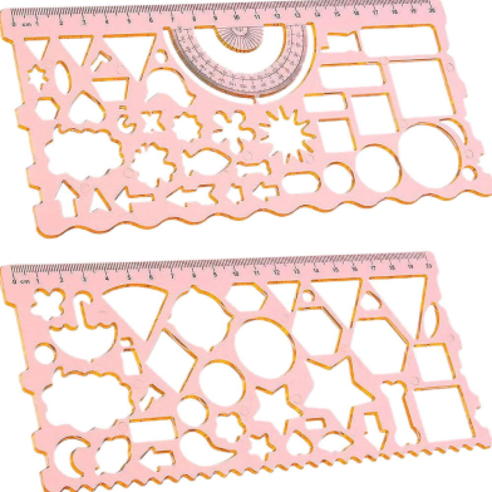 Plastic Templates Drawing Geometric Rulers