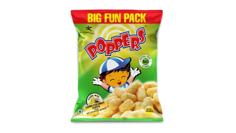 Poppers Chips Corn-Coconut Puffs 25g