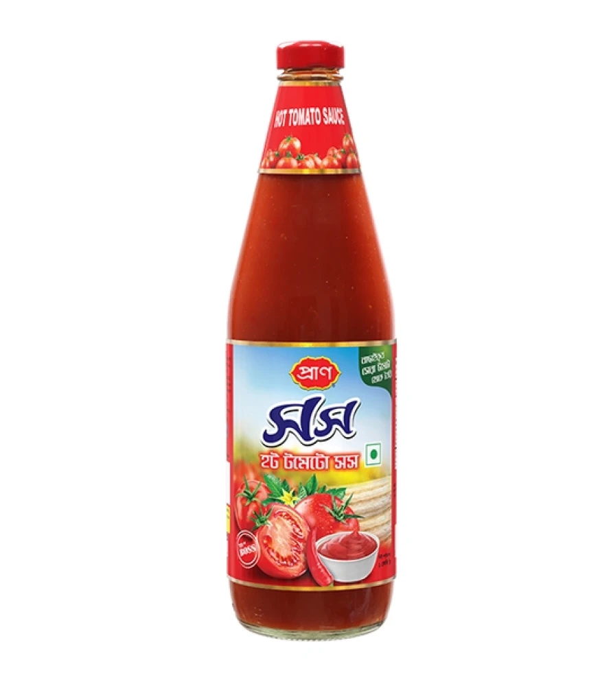 Pran Hot Tomato Sauce Glass 1L