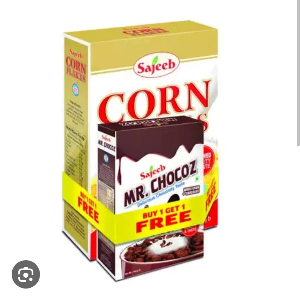 Sajeeb Corn Flakes 200gm (Buy1 Get100gm Chocoz Free)