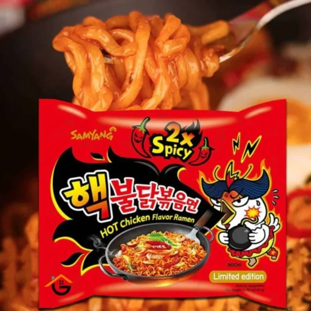 Samyang 2x Spicy Hot Chicken Flavour Ramen Noodles 140g