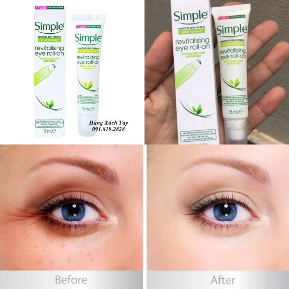 Simple Kind To Skin Revitalising Eye Roll-on 15ml