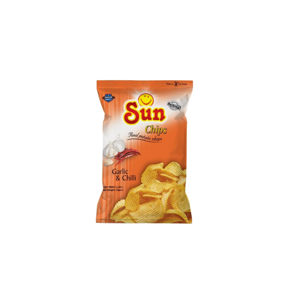 Sun Potato Chips Garlic And Chilli 20g