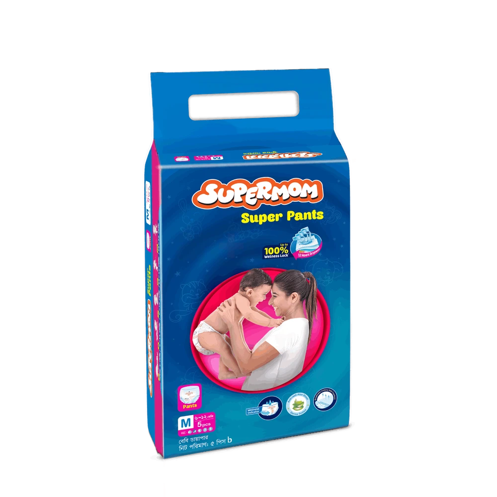 Supermom Baby Super Pant Diaper Medium (6-12)kg 5pcs