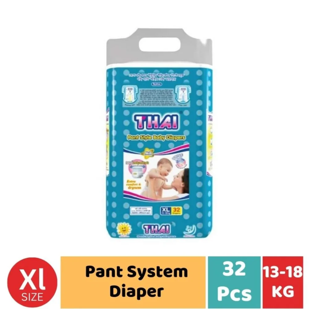 Thai Baby Diaper Pant XL (13-18 Kg) 32 Pcs