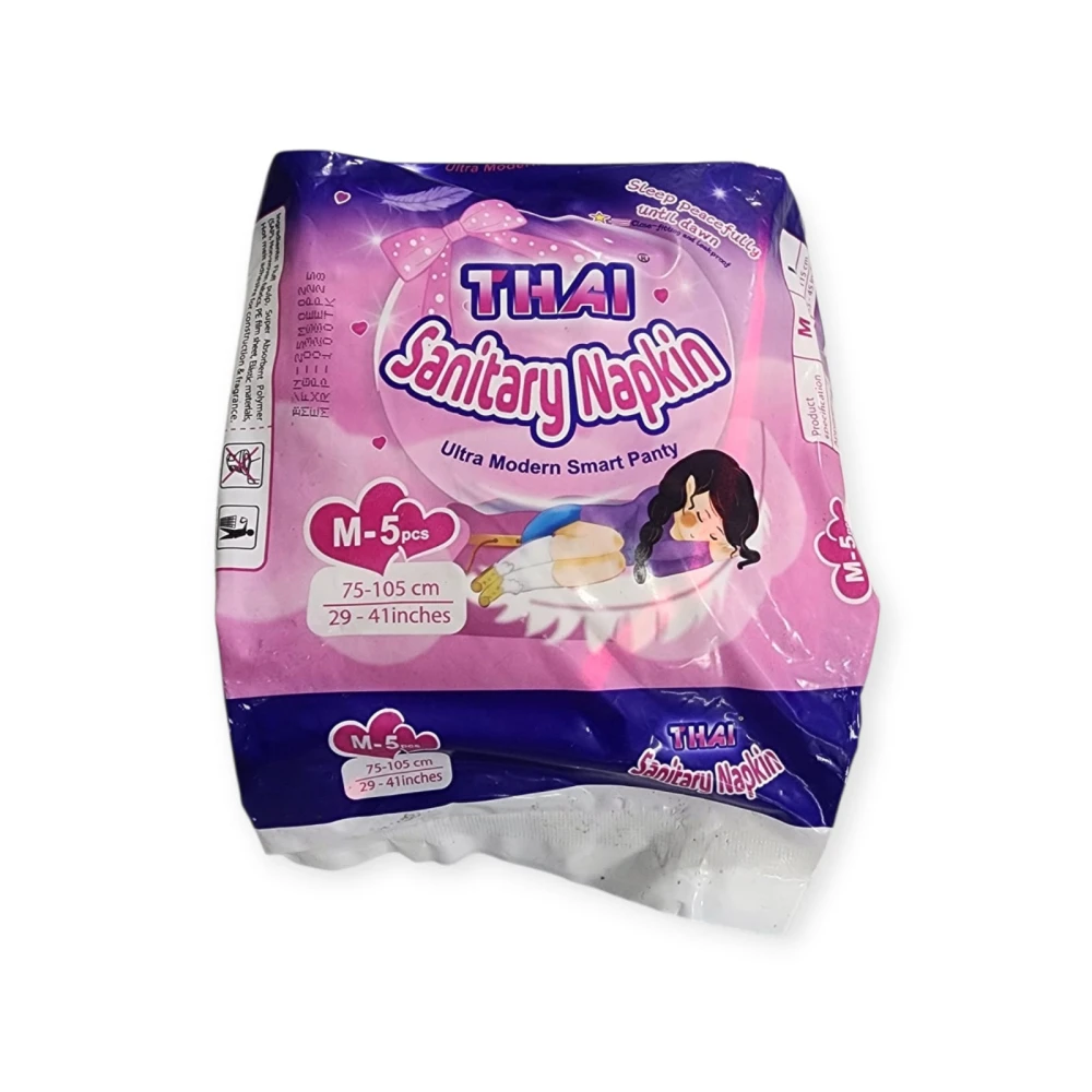 Thai Sanitary Napkin M/L Size 5pcs (29-41 Inches)