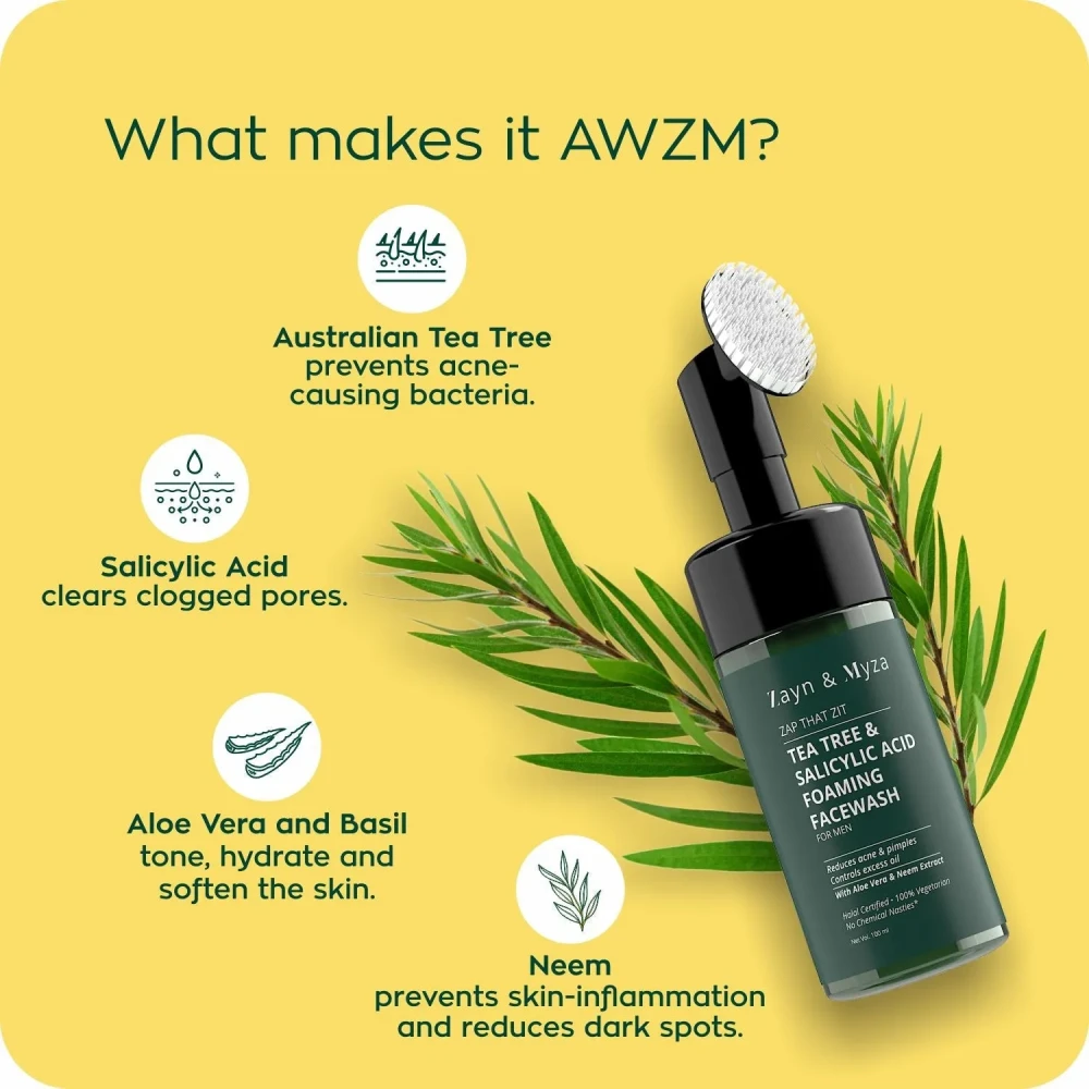 Zayn & Myza Tea Tree & Salicylic Acid Foaming Face Wash 100ml